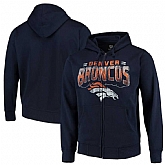 Men's Denver Broncos G III Sports by Carl Banks Perfect Season Full Zip Hoodie Navy,baseball caps,new era cap wholesale,wholesale hats